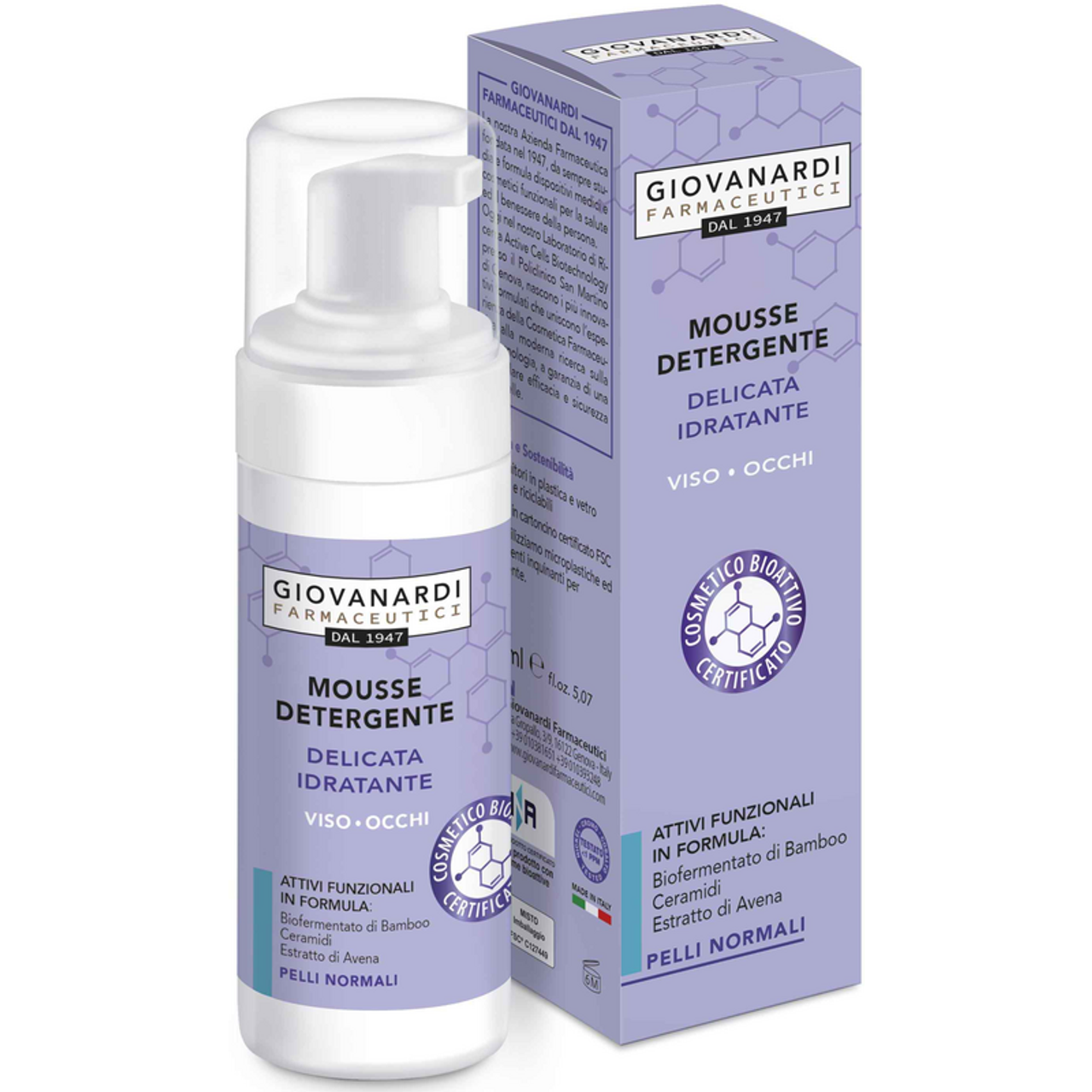 Giovanardi-Mousse-detergente-struccante-150-ml.webp Очищувальний мус Giovanardi Mousse detergente struccante 150 ml - Зображення 1